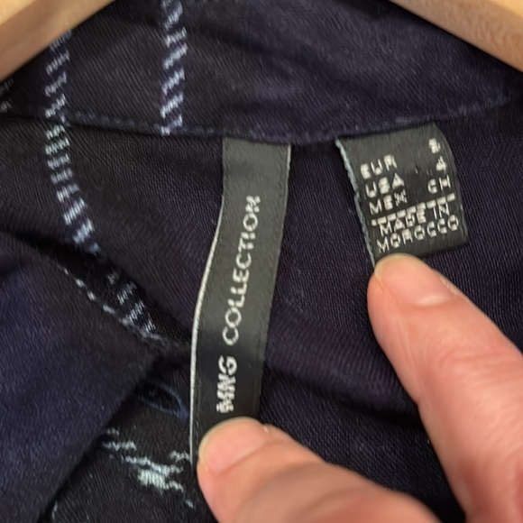 MANGO MNG Collection super soft semi sheer plaid missing fabric tag size 4 - Picture 2 of 5